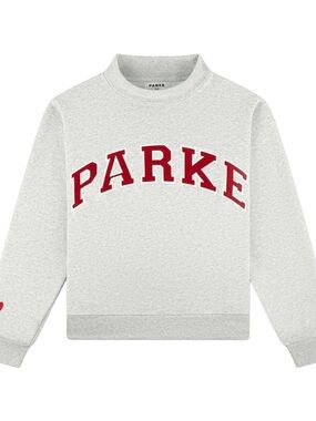 PARKE Valentine’s Classic Grey/Crimson Mockneck Sweatshirt